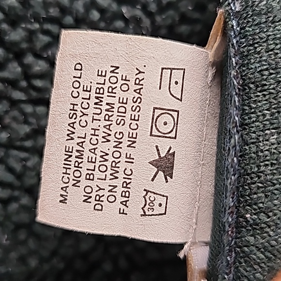 Vintage 90s Coldwater Creek Wolf Button Teddy Jacket Hunter Green sz L Women's - Picture 6 of 6